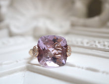 Load image into Gallery viewer, 18k Rose Gold & Amethyst Ring with Diamonds