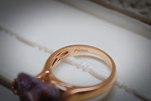 Load image into Gallery viewer, 18k Rose Gold & Amethyst Ring with Diamonds
