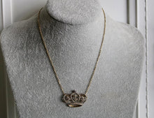 Load image into Gallery viewer, Victorian 14k Yellow Gold Seed Pearl & Diamond Crown