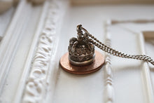 Load image into Gallery viewer, Victorian Era Sterling Silver Crown Pendant