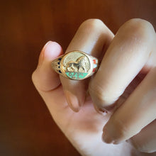 Load image into Gallery viewer, Vintage 14k Gold Sons of Italy Ring - Rings