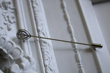 Load image into Gallery viewer, Vintage 14kt White Gold & Diamond Stickpin