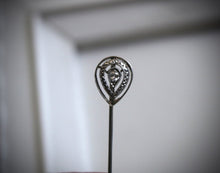 Load image into Gallery viewer, Vintage 14kt White Gold & Diamond Stickpin