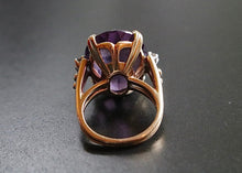 Load image into Gallery viewer, 14k Gold and Platinum FF Felger Amethyst and Diamond Ring