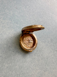 14k Gold Mini Makeup Compact Charm