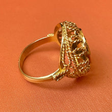 Load image into Gallery viewer, Ornate 1960s 18kt Gold and Peridot Ring by Corletto - Fine