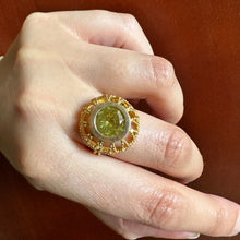 Load image into Gallery viewer, Ornate 1960s 18kt Gold and Peridot Ring by Corletto - Fine