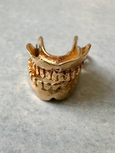 14k Gold Vintage Chattering Teeth Charm