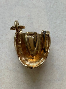 14k Gold Vintage Chattering Teeth Charm