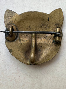 Victorian Metal Cat Pin