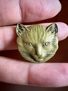 Victorian Metal Cat Pin