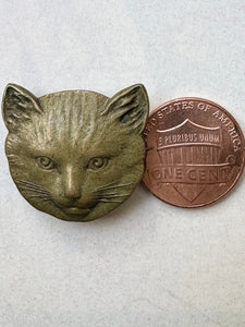 Victorian Metal Cat Pin