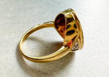 Load image into Gallery viewer, Vintage Roman Numeral 57 18k Gold and Diamond Ring