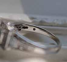 Load image into Gallery viewer, 10k White Gold and Diamond Ring with Hidden Sapphire