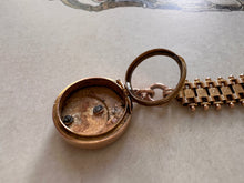 Load image into Gallery viewer, 14k Gold and Seed Pearl Locket Watch Fob