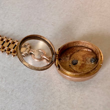 Load image into Gallery viewer, 14k Gold and Seed Pearl Locket Watch Fob