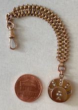 Load image into Gallery viewer, 14k Gold and Seed Pearl Locket Watch Fob