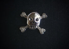 Load image into Gallery viewer, 14k Gold &amp; Diamond Skull &amp; Crossbones Charm - CHARM