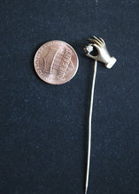 Load image into Gallery viewer, 14k Gold Hand Stickpin with Old Cut Diamond