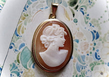 Load image into Gallery viewer, 14k Gold Italian Shell Cameo