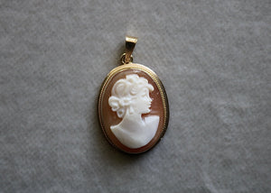 14k Gold Italian Shell Cameo