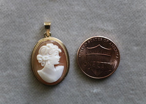 14k Gold Italian Shell Cameo