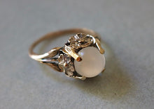 Load image into Gallery viewer, 14k Gold &amp; Moonstone Art Nouveau Ring - Jewelry