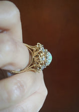 Load image into Gallery viewer, 14k Gold Opal and Diamond Ring - Fine Jewelry