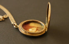 Load image into Gallery viewer, 14k Victorian Serpent &amp; Sapphire Locket with Chain