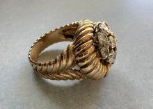 Load image into Gallery viewer, 14k Yellow Gold and Diamond Dome Ring