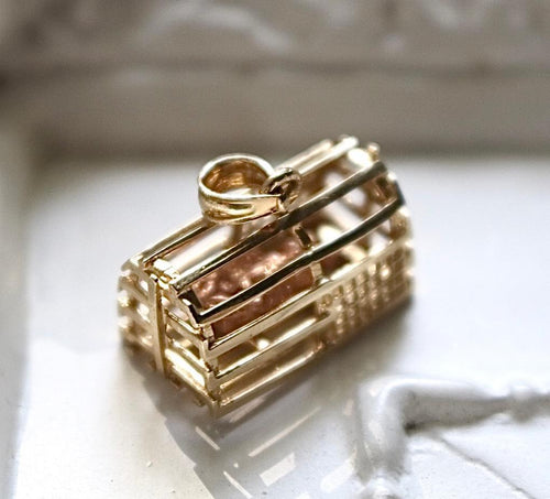 14kt Lobster Trap Charm
