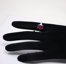 Load image into Gallery viewer, 14kt White Gold Ruby and Diamond Ring