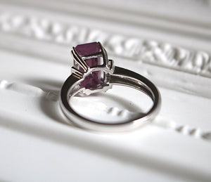 14kt White Gold Ruby and Diamond Ring