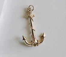 Load image into Gallery viewer, 14kt Yellow Gold Anchor Pendant - Fine Jewelry