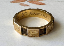 Load image into Gallery viewer, 15k Antique MIZPAH Ring with Hairwork