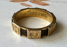 Load image into Gallery viewer, 15k Antique MIZPAH Ring with Hairwork