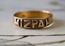 Load image into Gallery viewer, 15k Solid Yellow Gold MIZPAH Ring