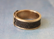 Load image into Gallery viewer, 1886 14k Gold and Hair Work Mourning Ring