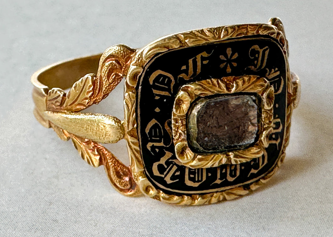 18k georgian mourning ring
