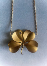 Load image into Gallery viewer, 18k Vintage 4 Leaf Clover with Diamond