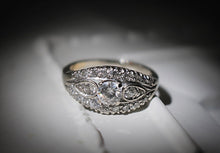 Load image into Gallery viewer, 1950s Litwin 14kt Gold and Diamond Ring