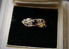 Load image into Gallery viewer, Antique 18k Gold Ruby and Diamond Ring