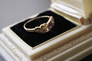 Antique 18k Gold Ruby and Diamond Ring