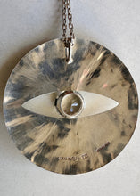 Load image into Gallery viewer, Giant Sterling Silver Evil Eye Pendant