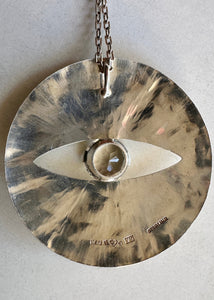 Giant Sterling Silver Evil Eye Pendant