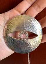 Load image into Gallery viewer, Giant Sterling Silver Evil Eye Pendant