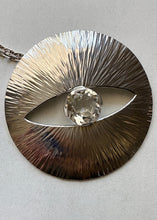 Load image into Gallery viewer, Giant Sterling Silver Evil Eye Pendant