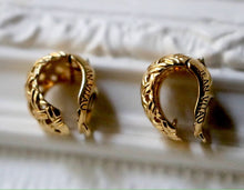 Load image into Gallery viewer, Jean Vitau 18k Huggie Clip On Earrings