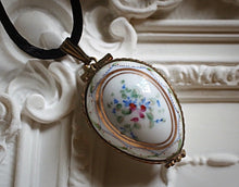 Load image into Gallery viewer, Limoges Porcelain Egg Pendant and Trinket Box