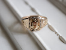 Load image into Gallery viewer, Ms. B’s 1933 10k Gold and Enamel Class Ring